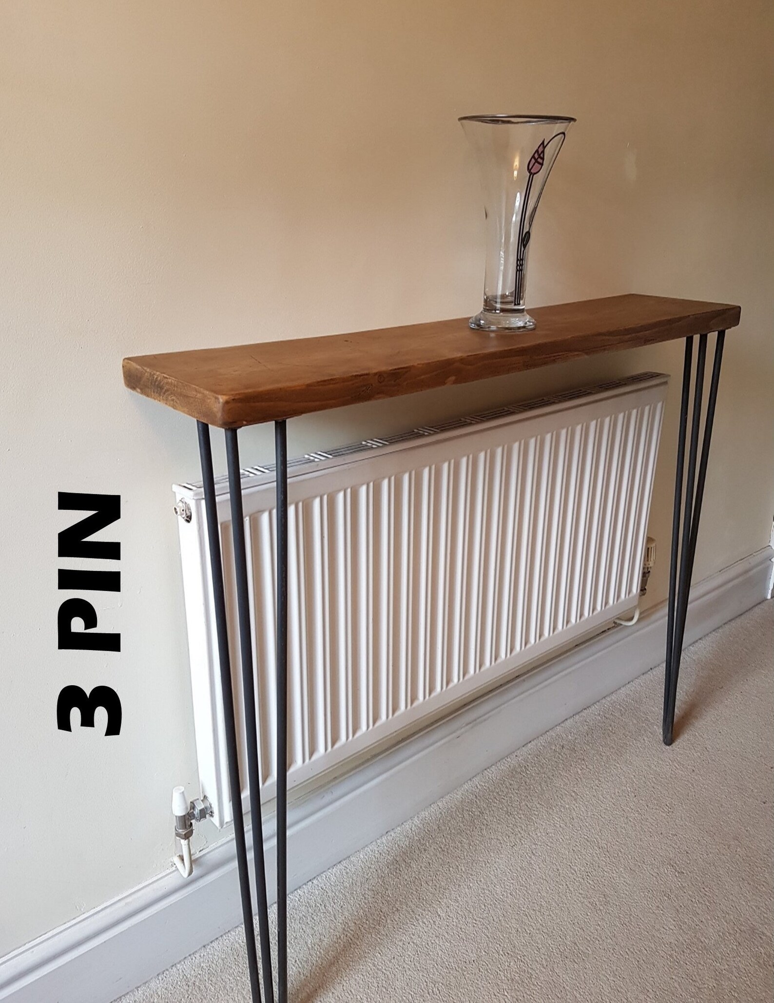 Hairpin Leg Console Hallway Table Shelf 3 Prong Pin Etsy UK
