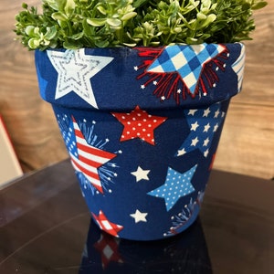 Patriotic Star Pot 4th of July Labor Day Spirit of America USA Freedom