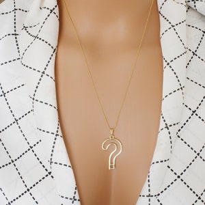 24k Shiny Gold Plated interrogation mark Necklace, Pastel Tribal Necklace,  question mark, Punctuation mark necklace