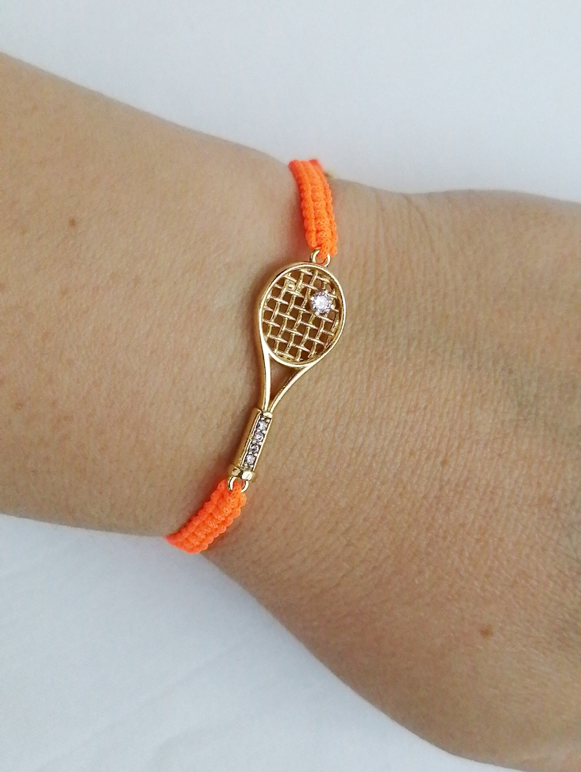 Tennis Racket Macrame Bracelet CZ Bracelet bangles Tennis Etsy