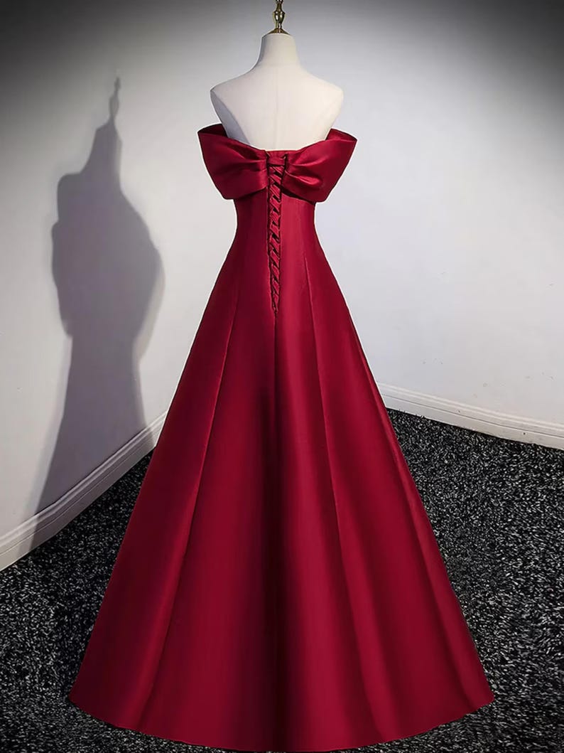 Red Strapless Evening Prom Dress,fairy Prom Dress,red Evening Gowns
