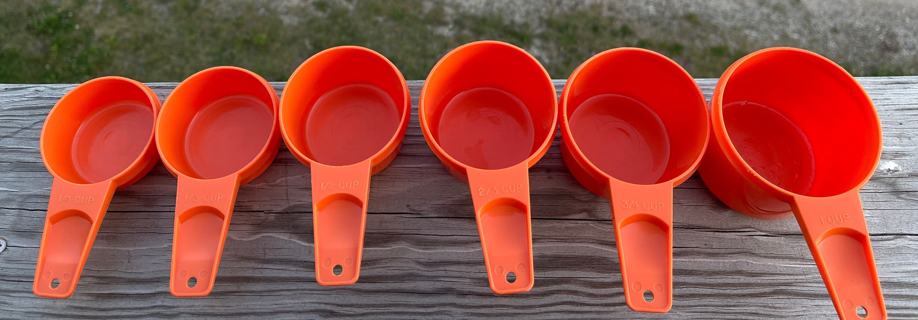 Vintage Tupperware Measuring Cup Set Orange Etsy
