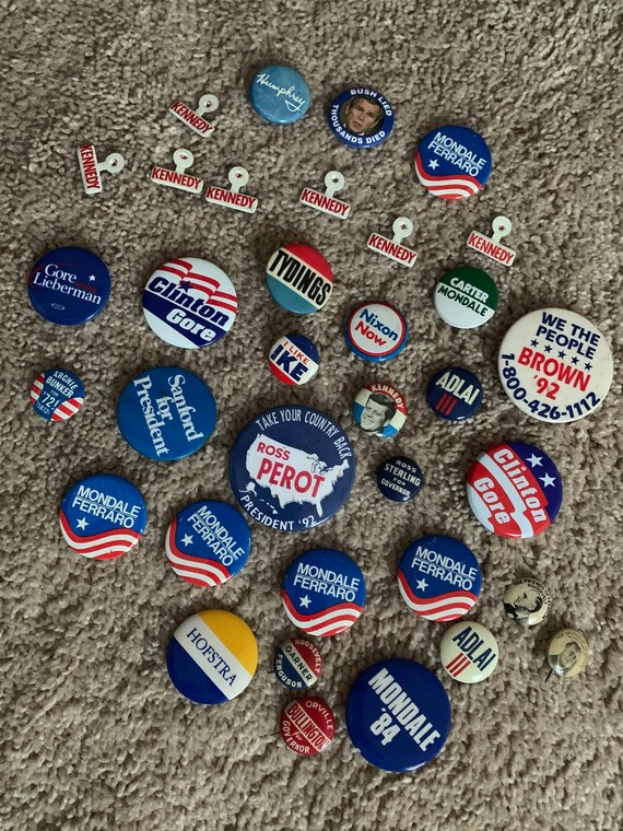 Vintage Political Pins Etsy