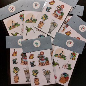 Stikers, limited edition two A6 boards, for decoration, customization of various objects, notebook, telephone, scrapbooking, computer ..