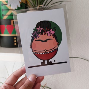 Frida Khalo Post card, Carte Postale A6, Poster, Affiche, Art, Print, Deco