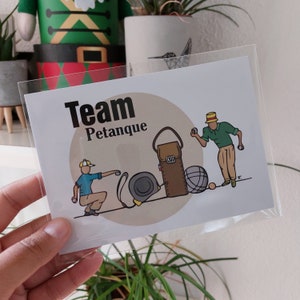Skylin'art Team Petanque, Carte Postale A6, Poster, Affiche, Art, Print, Deco