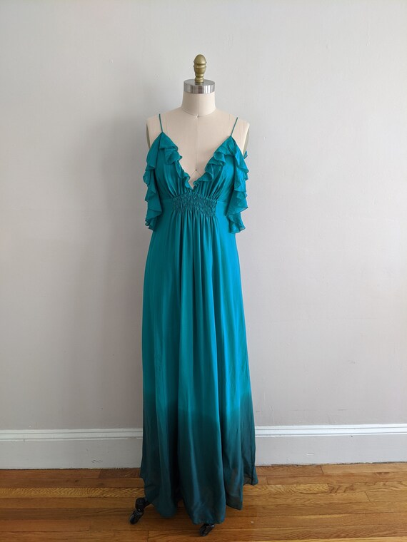 Vintage Silk Maxi Dress