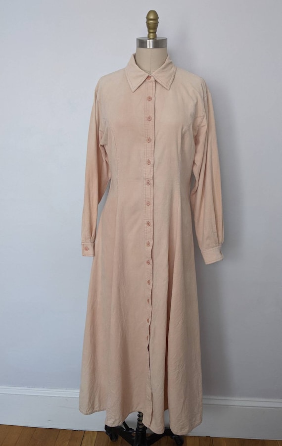 Vintage Corduroy Shirt Dress