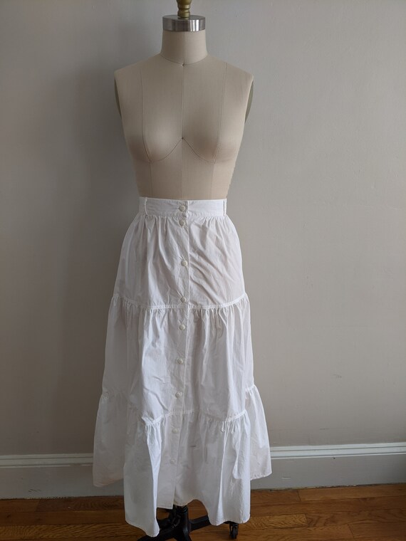 Vintage Cotton Tiered Skirt