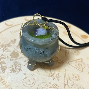 Crystal Cauldron Pendants