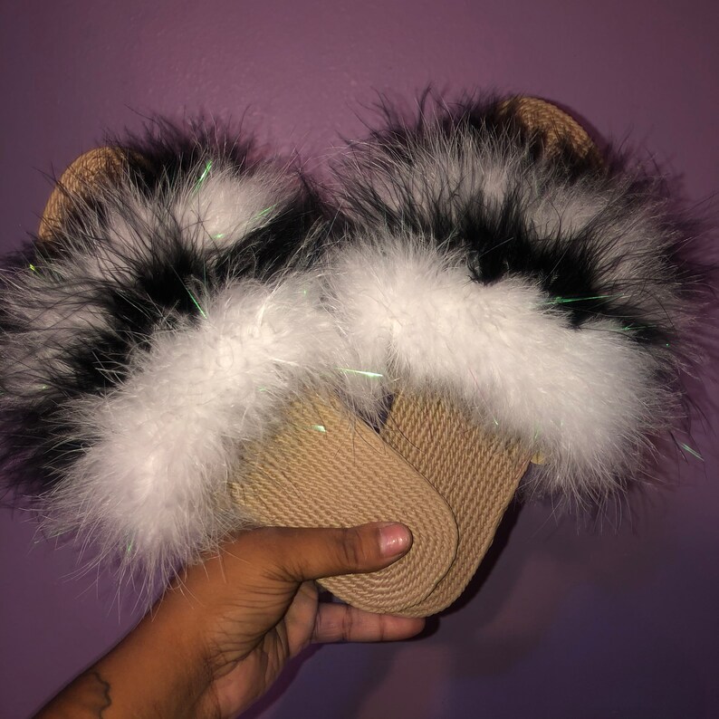Furry slides Etsy