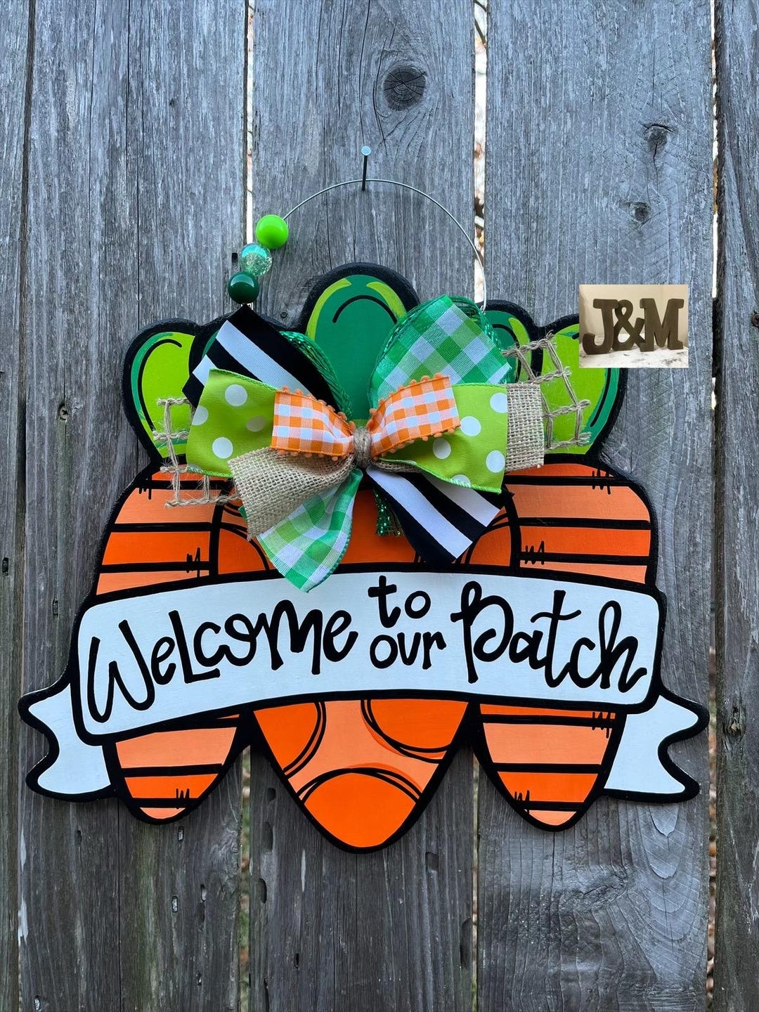 Welcome to Our Patch Door Hanger - Etsy