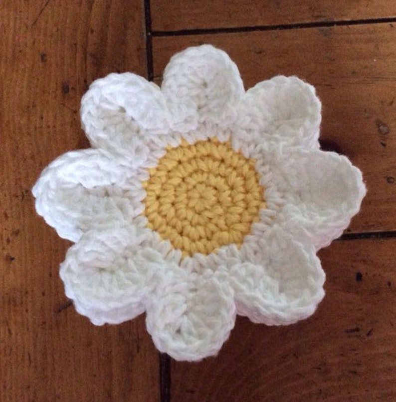 Daisy Coaster Crochet Pattern Etsy
