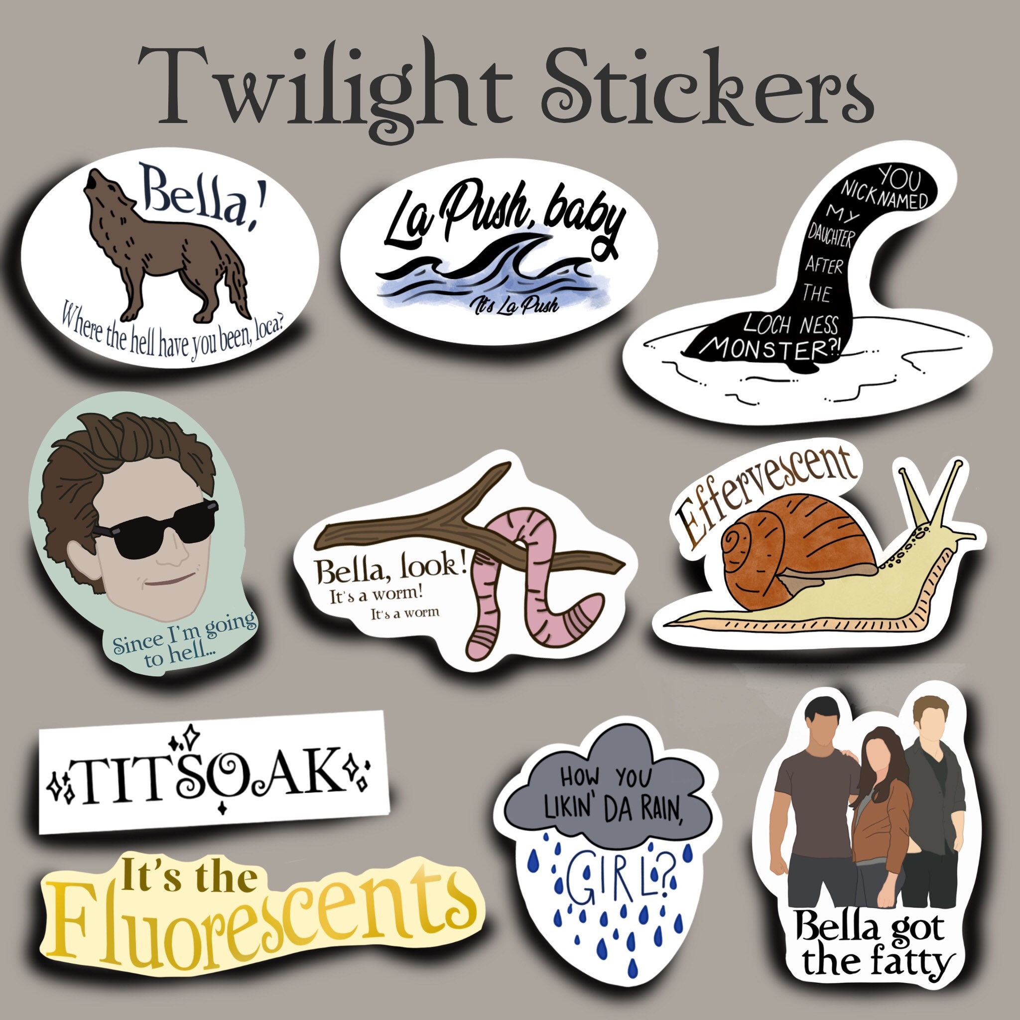 Twilight Stickers-new Moon Eclipse Breaking Dawn - Etsy Australia