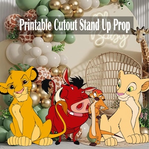 Lion King Props, Simba, Nala, Pumbaa, Timon Prop Bundle, Lion King Party Birthday Party, Baby Shower Decor Standee, Digital Download