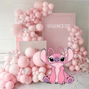 Ange et accessoire imprimable de fête d'anniversaire de point, ange et Lilo debout anniversaire debout signe de jardin debout accessoire voyageur debout, téléchargement numérique instantané