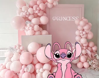Angel and Stitch Birthday Standee Prop: Party Decor (Digital Download)