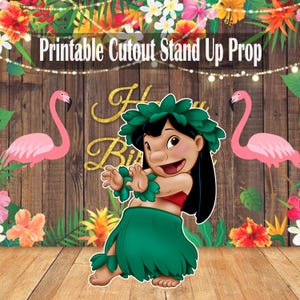 Lilo  Printable Prop standee, Lilo and Stitch stand up Birthday Stand Up Prop Yard Sign Standee, Instant Digital Download