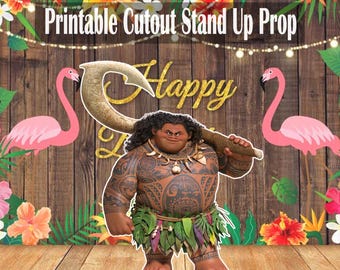 Moana Maui Cutout Prop Bundle: Birthday Party Decor (Digital Download)