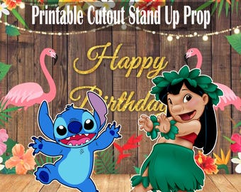 Lilo and Stitch Birthday Decor, Stitch stand up Birthday Stand Up Prop, Stitch Movie Standee Party, Instant Digital Download