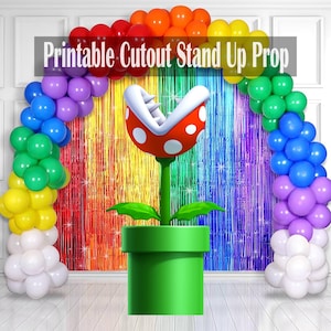 Super Mario Plant Pot Birthday Prop, Plant Prop High Resolution Image, Mario Bros Birthday Decoration, Instant Digital Download