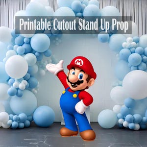Mario Birthday Prop: High-Resolution Cutout (Digital Download)