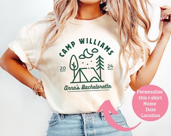 Camp Bachelorette T-Shirts: Personalized Outdoorsy Camping Bridal Party