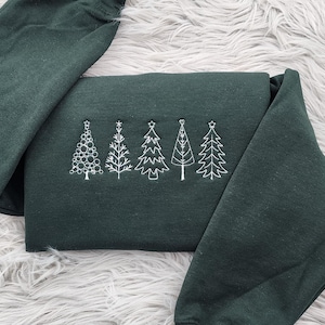 Embroidered Christmas Trees Crewneck: Five Festive & Unique Holiday Styles