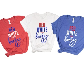 Red White and Boozy Shirt: 4th of July Bachelorette Party