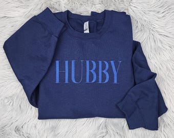 Sudadera de cuello redondo bordada para esposo - Regalo para esposo