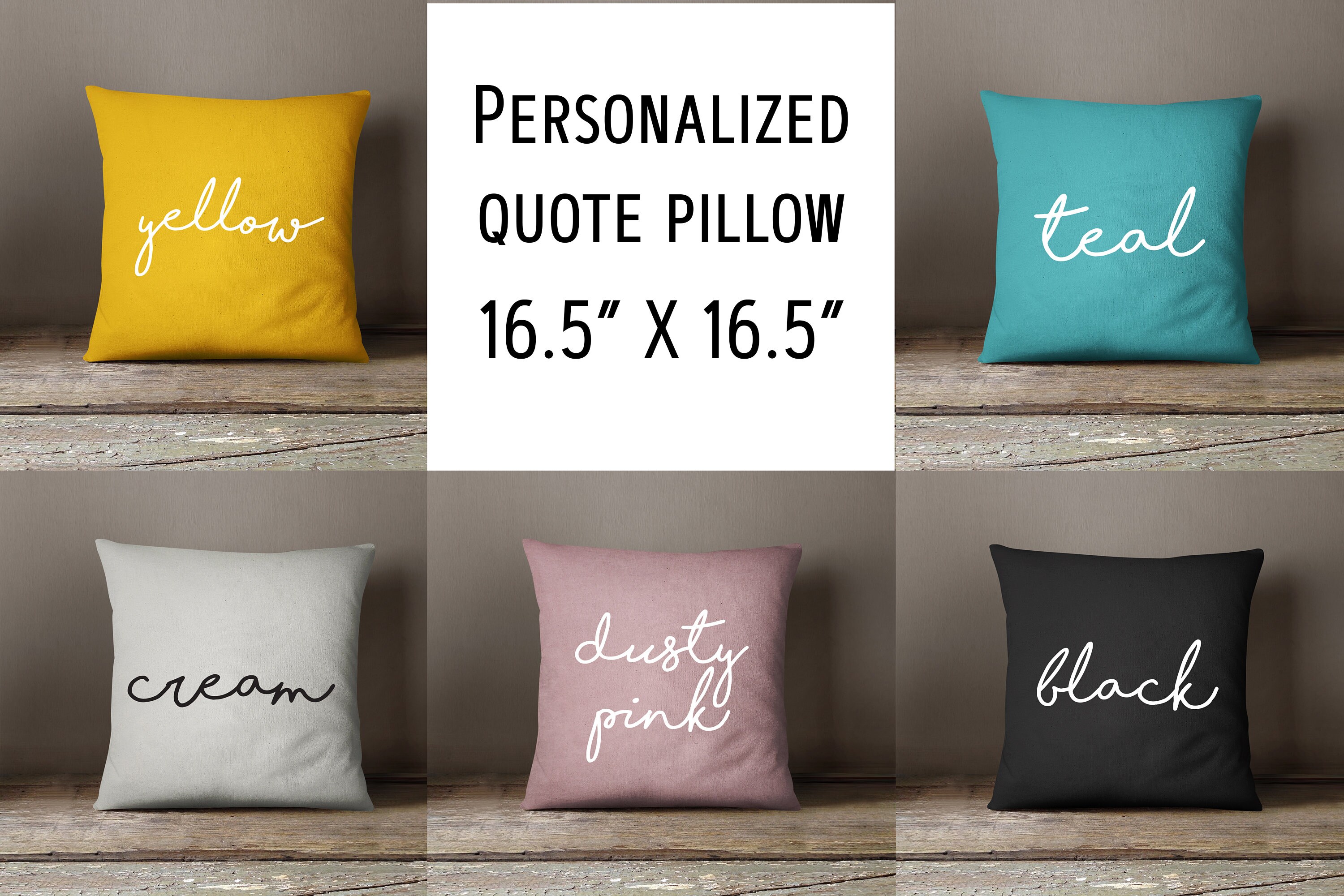 Personalized Quote Pillow 16.5 X 16.5 Custom Etsy