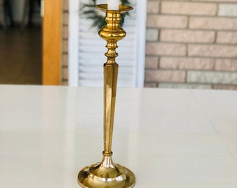 Vintage Brass Candle Holder (Very Tall)