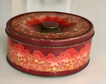Vintage Rustic Tin With Lid