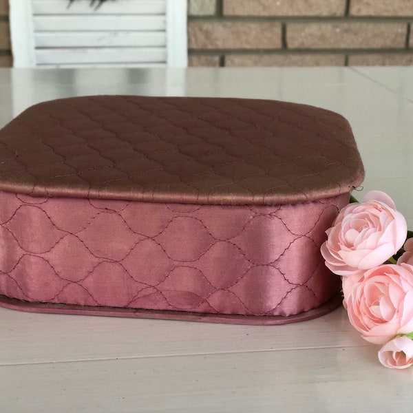 Vintage Pink Satin Handkerchief Box