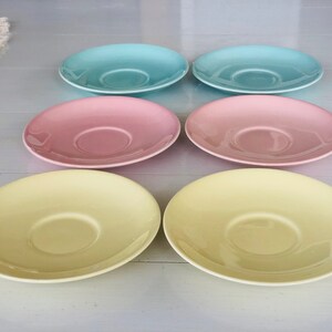 Vintage Lu-Ray Pastel Saucer Plates (Set of 6)