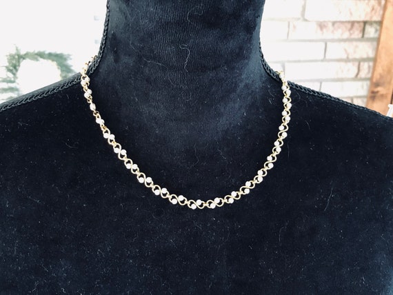 Vintage Napier Braided Faux Pearl Gold-tone Necka… - image 10