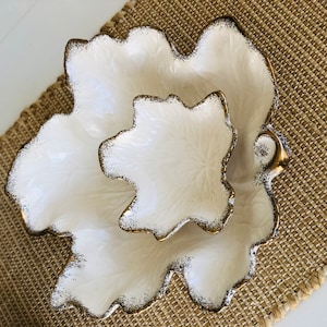 Vintage California Pottery Leaf Dishes (Set of 2)