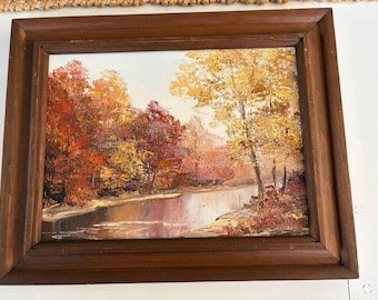 Vintage Fall Oil Painting ( Signed by Artist)