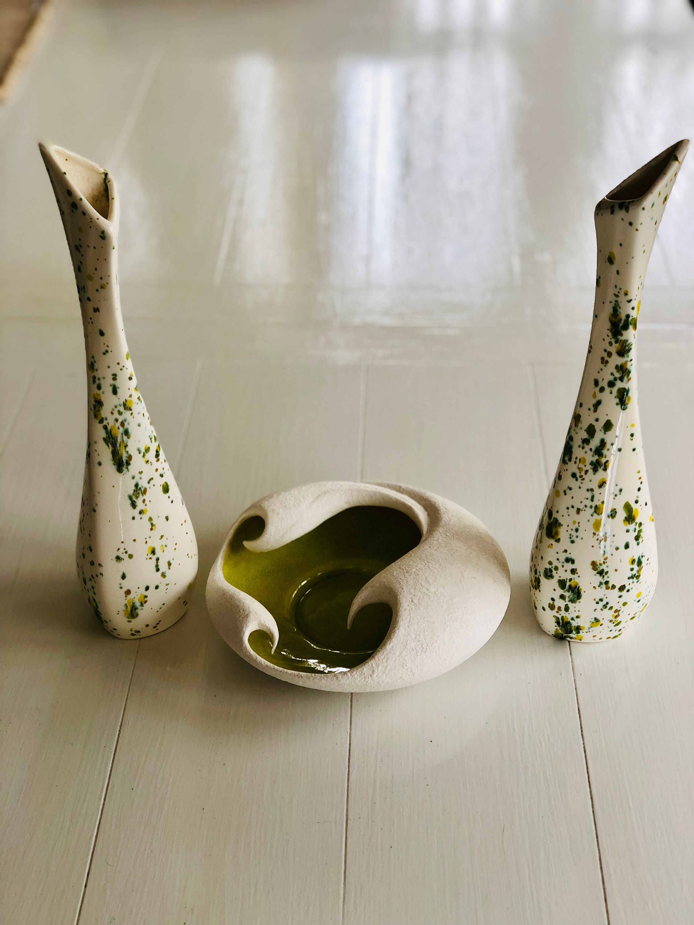 工芸品 Scandinavian Vintage vase Stoneware Double Gourd Vintage Vase , Swedish Ceramic Vase
