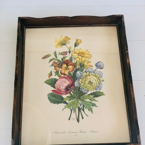 Vintage Framed Floral Picture