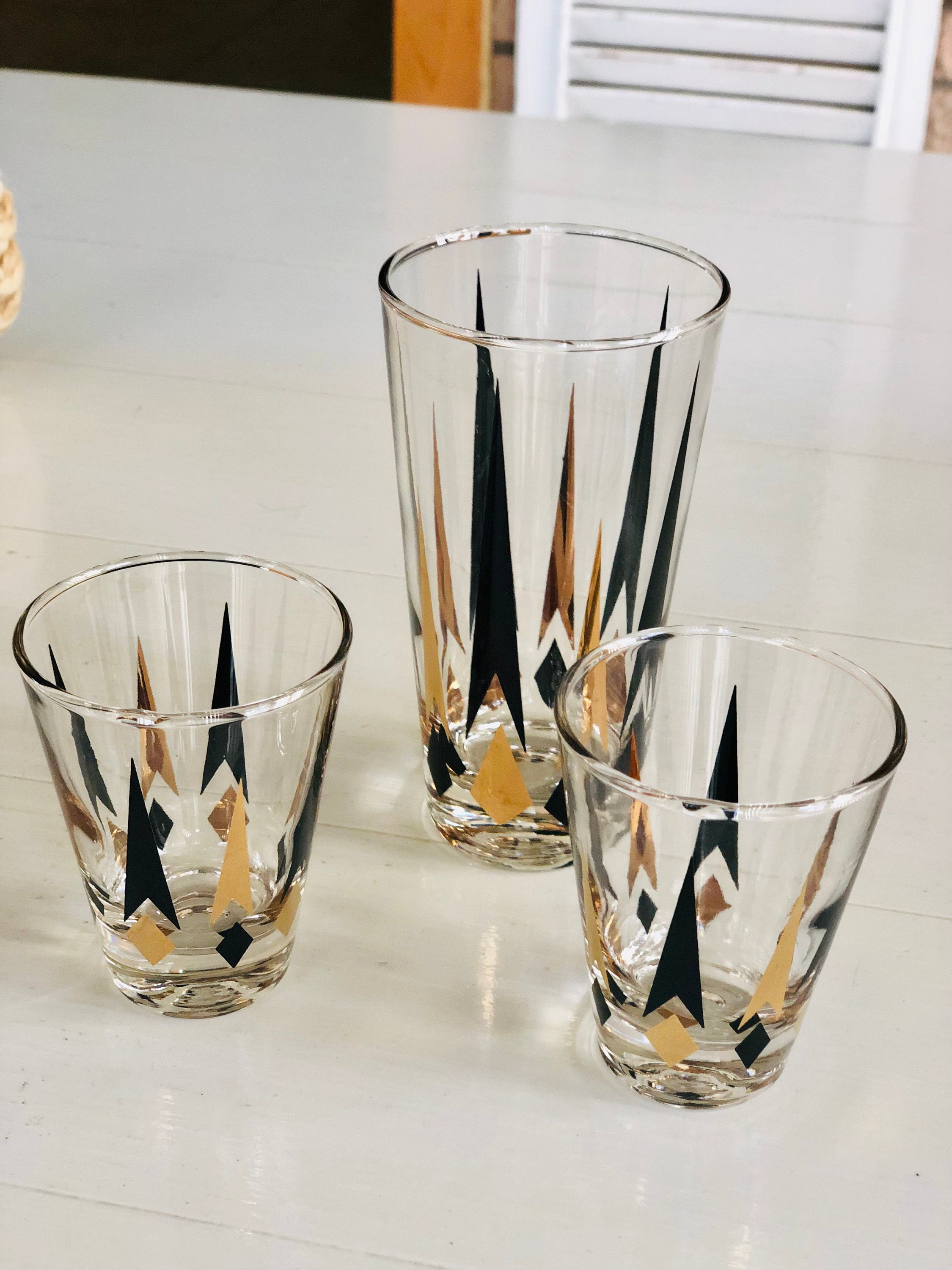 14 pc set MCM Real Gold 24k Gilded glasses Max 82 OFF