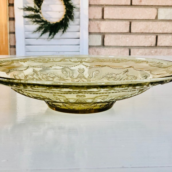 Yellow Glass Bowl Etsy