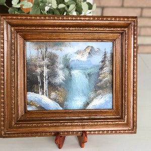 Vintage Oil Painting on Canvas with Wood Frame