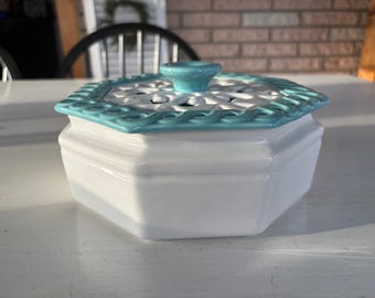 Vintage California Pottery Bowl with Cover