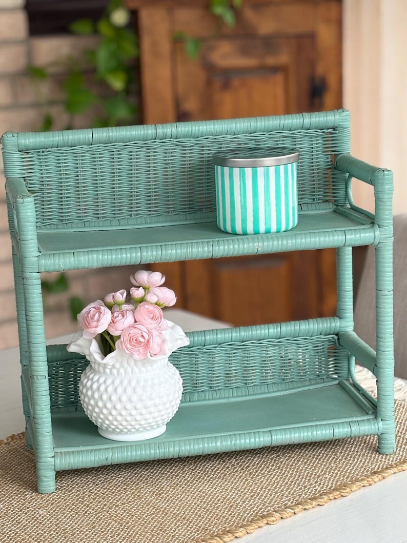 Vintage Wicker Shelf image 9