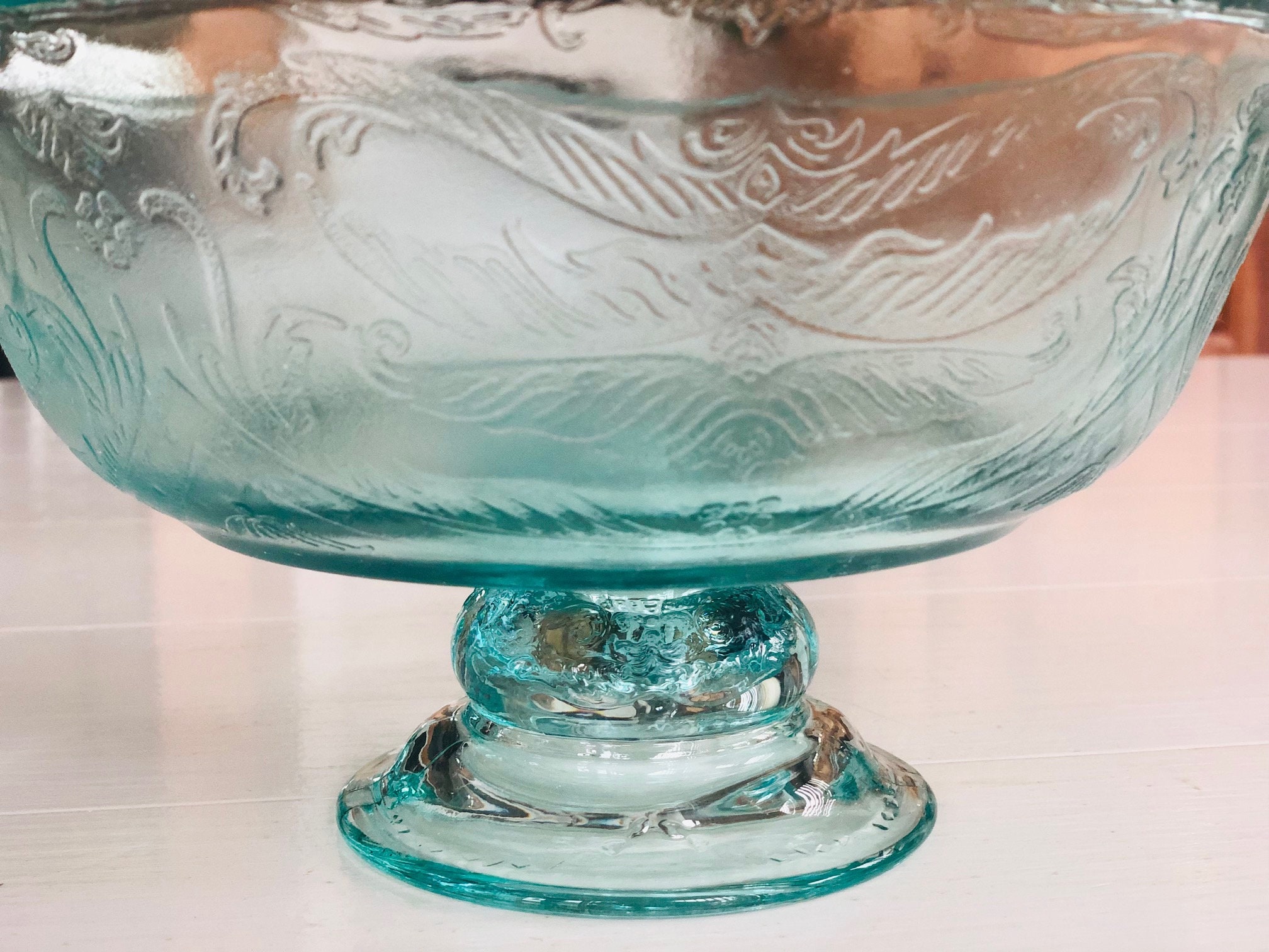 ◆ BODA Zelda footed bowl ボダ ガラスボウル 80s ◆ Monica Backström Zelda footed glass bowl, Boda Sweden 1970s-80s