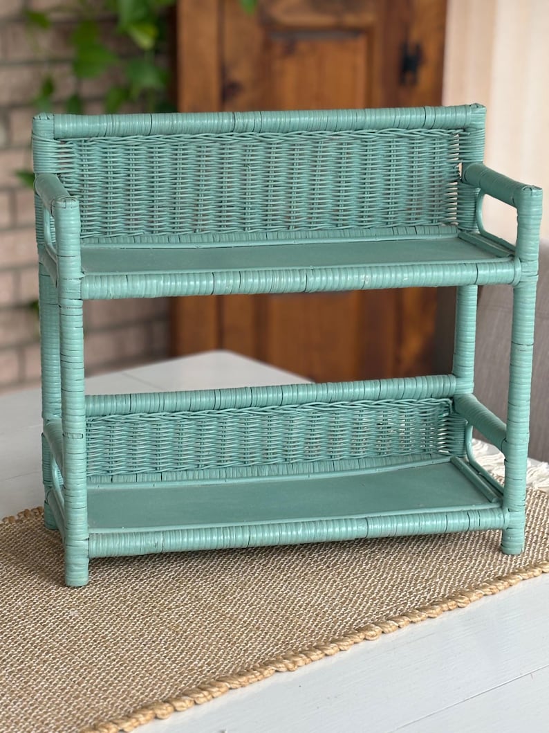 Vintage Wicker Shelf image 8