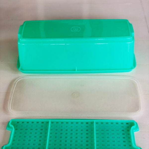 Vintage Tupperware Celery Keeper 3 Piece Set