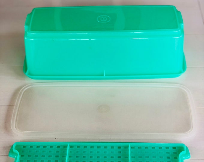 Vintage Tupperware Celery Keeper 3 Piece Set Etsy