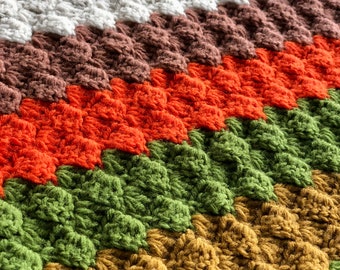 Retro MCM Crochet Blanket